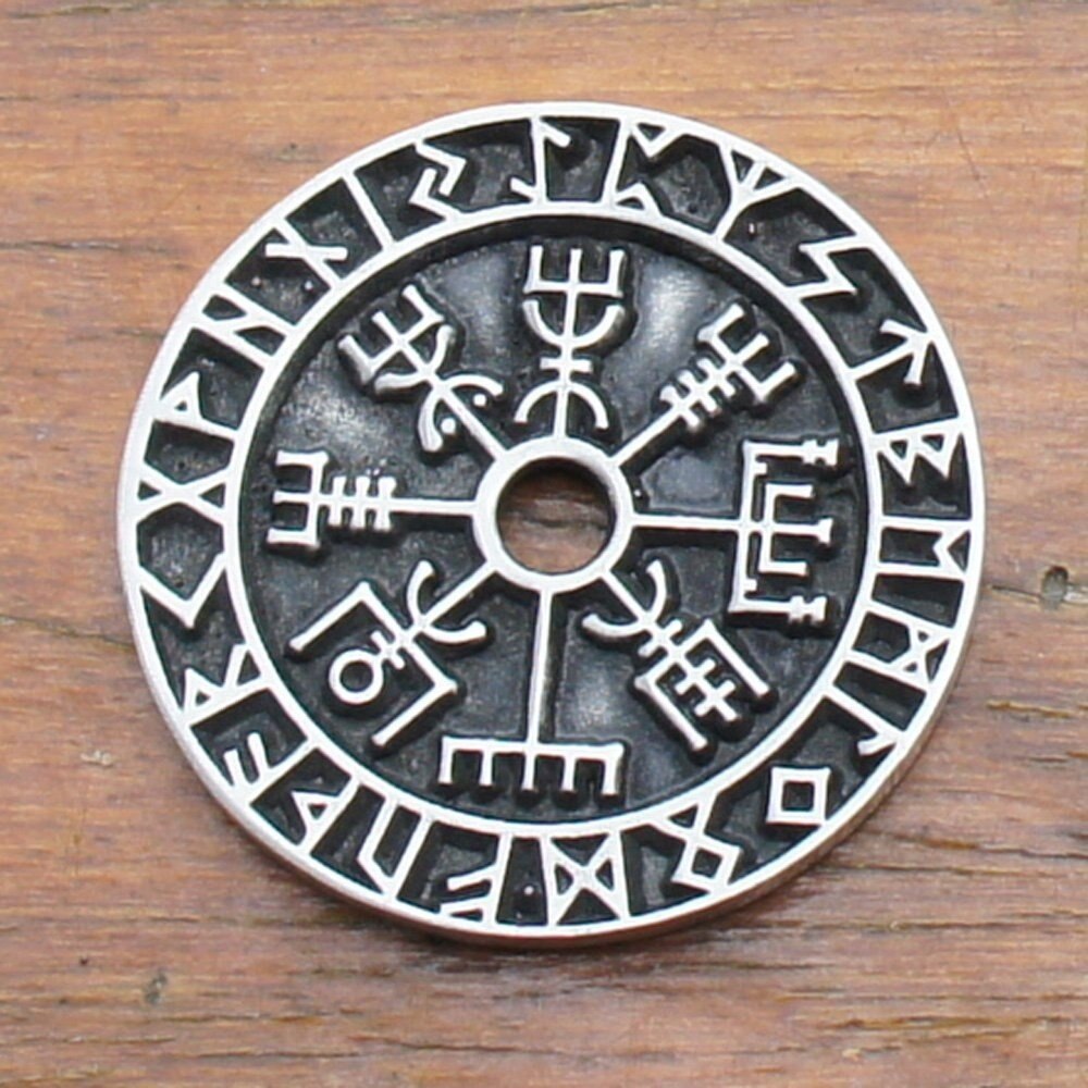 “Runewheel” – Hollow Rune Pendant Necklace