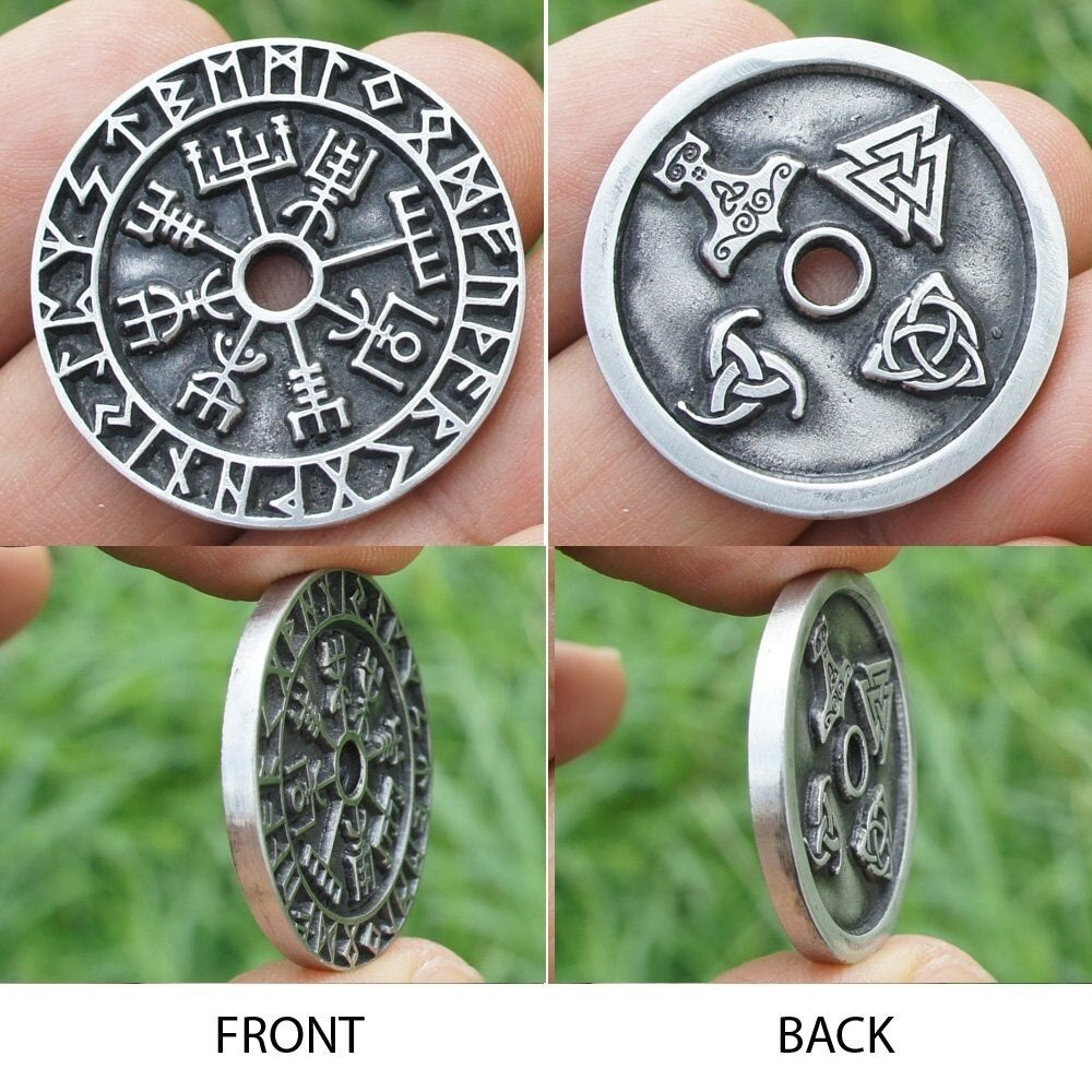 “Runewheel” – Hollow Rune Pendant Necklace
