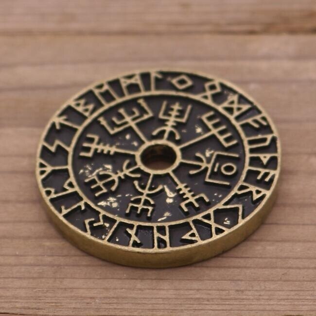 “Runewheel” – Hollow Rune Pendant Necklace