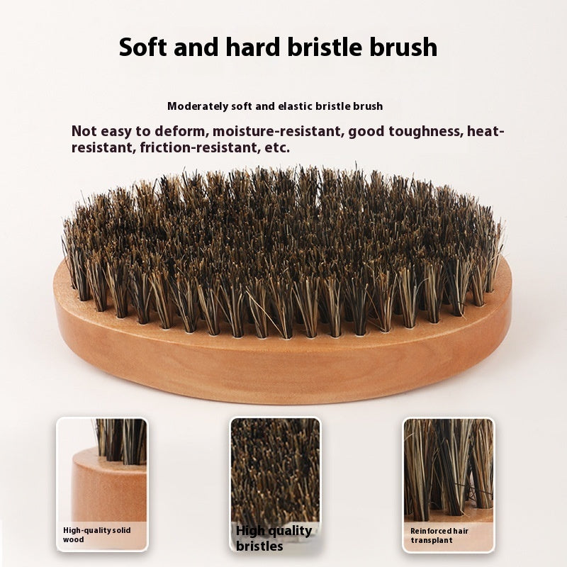 RuneWood Set β Solid Bristle Beard Brush Kit