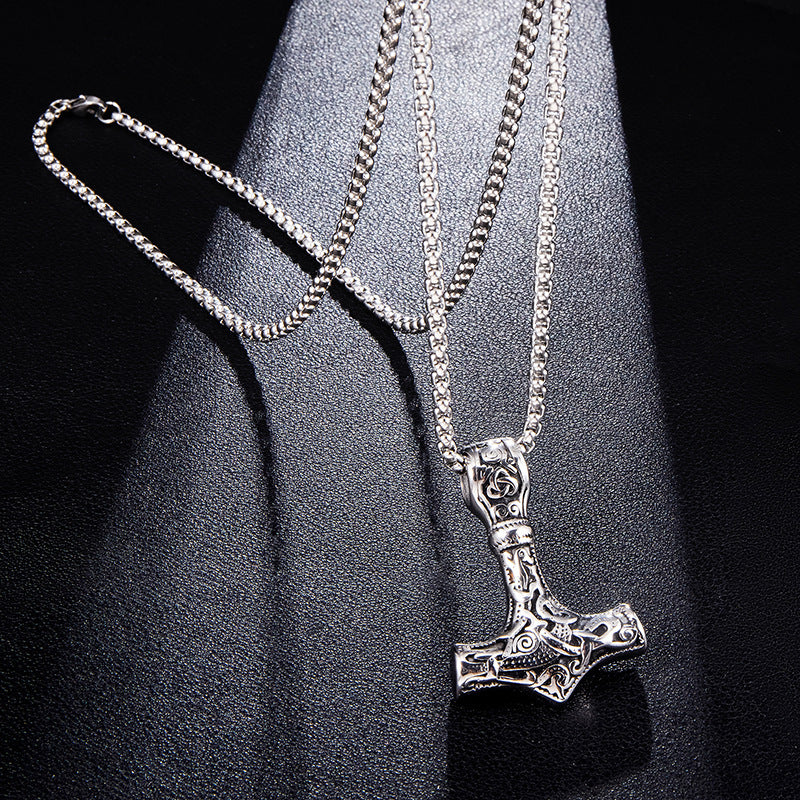 “Runebark” – Antique Carved Viking Necklace