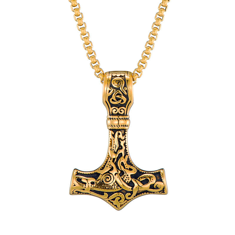 “Runebark” – Antique Carved Viking Necklace