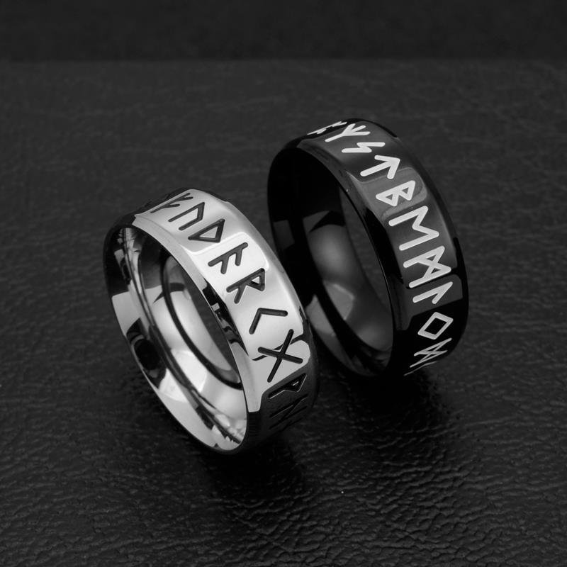 Runic Sigil Band β Viking Number Ring of Power