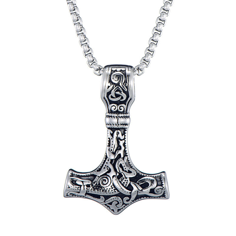 “Runebark” – Antique Carved Viking Necklace