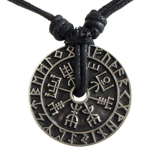 “Runewheel” – Hollow Rune Pendant Necklace