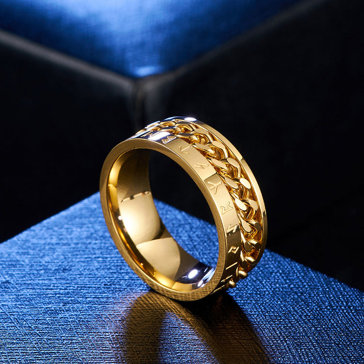 Oathbound Text Ring - Viking Chain - Bound Legacy