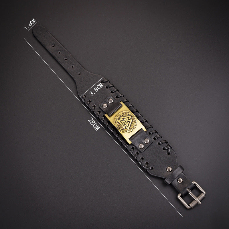 "Totemforce" – Triangle Leather Energy Bracelet